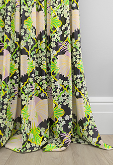 Faded Glamour, Goddess Green Black - Made To Measure Curtains